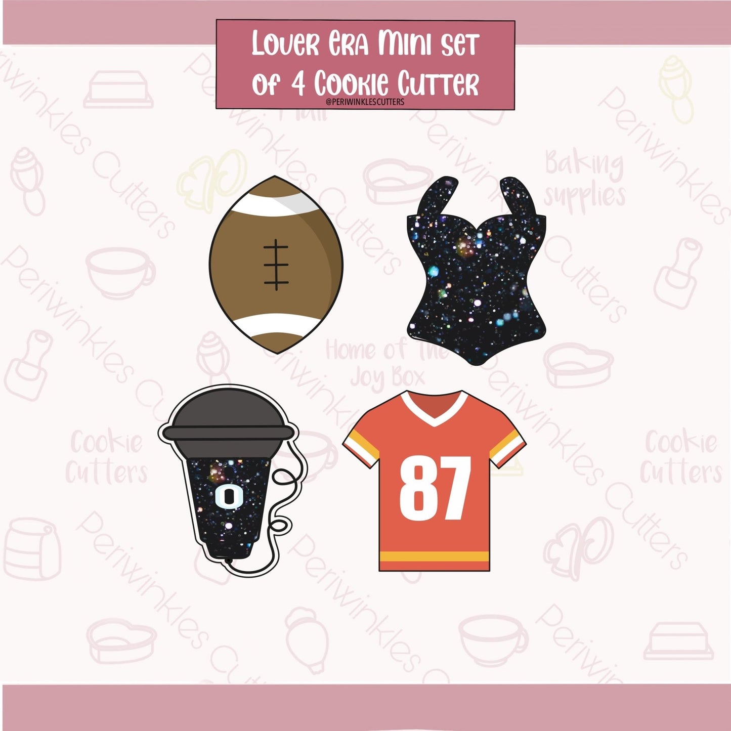 Boyfriend Football Cookie Cutter - Periwinkles Cutters Cookie Cutter