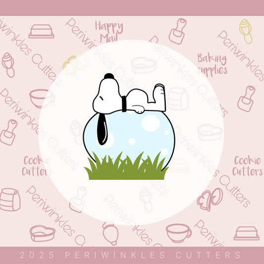 Cartoon Dog on Egg Cookie Cutter - Periwinkles Cutters Cookie Cutter