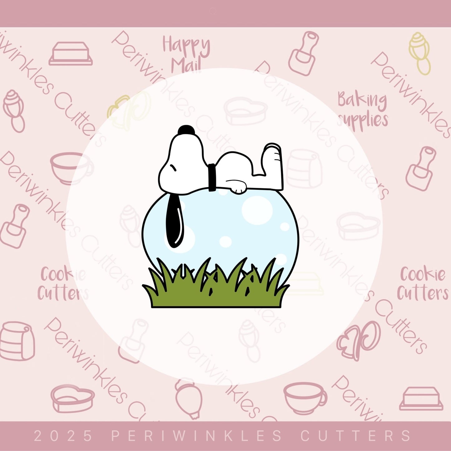 Cartoon Dog on Egg Cookie Cutter - Periwinkles Cutters Cookie Cutter