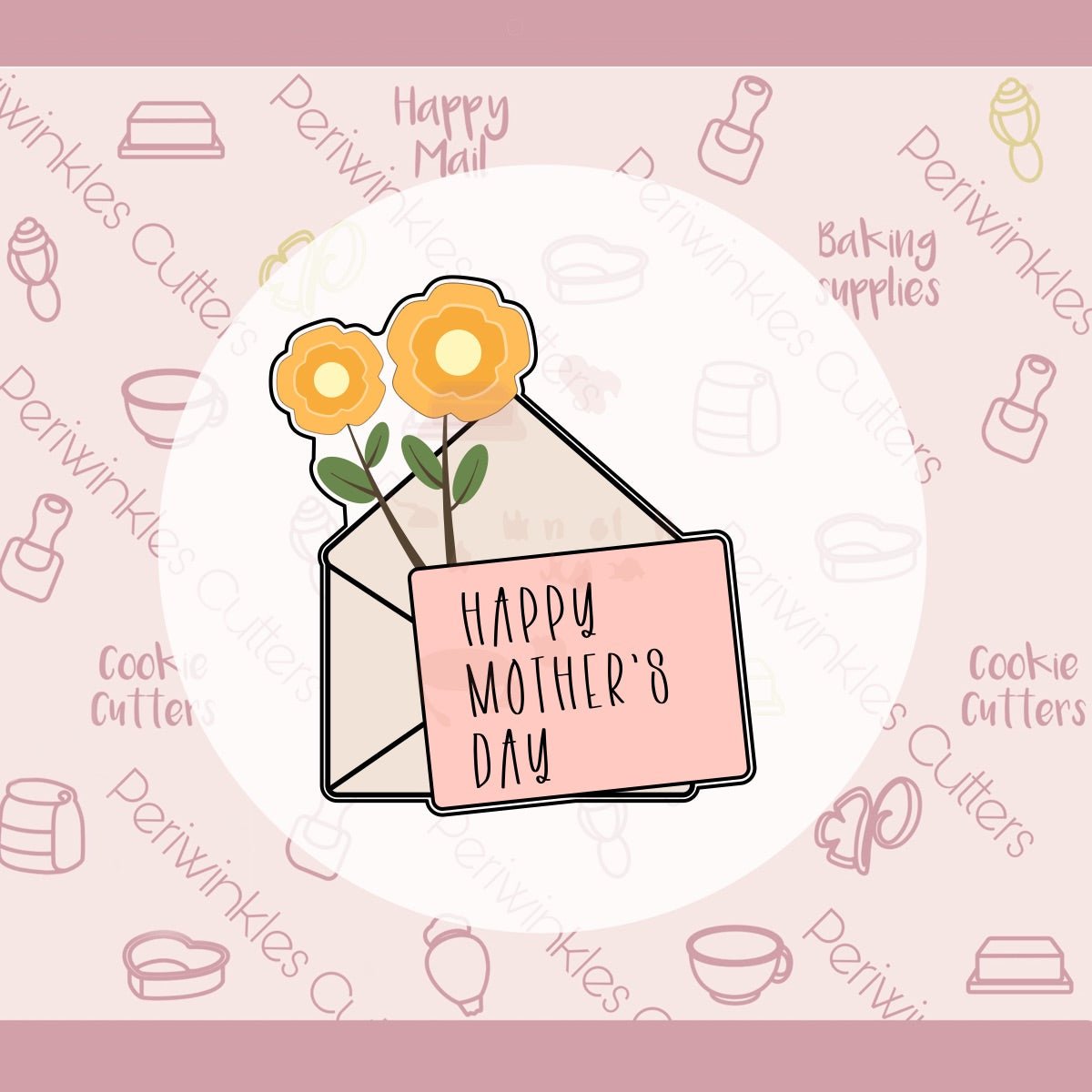 Flower Letter Cookie Cutter - Periwinkles Cutters Cookie Cutter