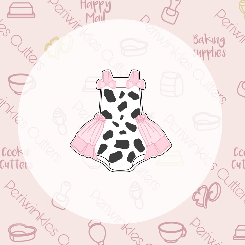 Girl Baby Cow Cookie Cutter - Periwinkles Cutters Cookie Cutter