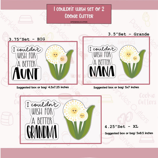 I couldn’t Wish Set of 2 Cookie Cutter - Periwinkles Cutters Cookie Cutter