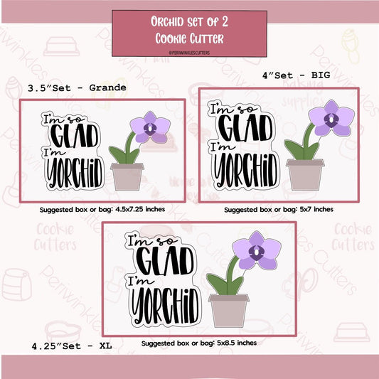 Orchid Set of 2 Cookie Cutter - Periwinkles Cutters Cookie Cutter