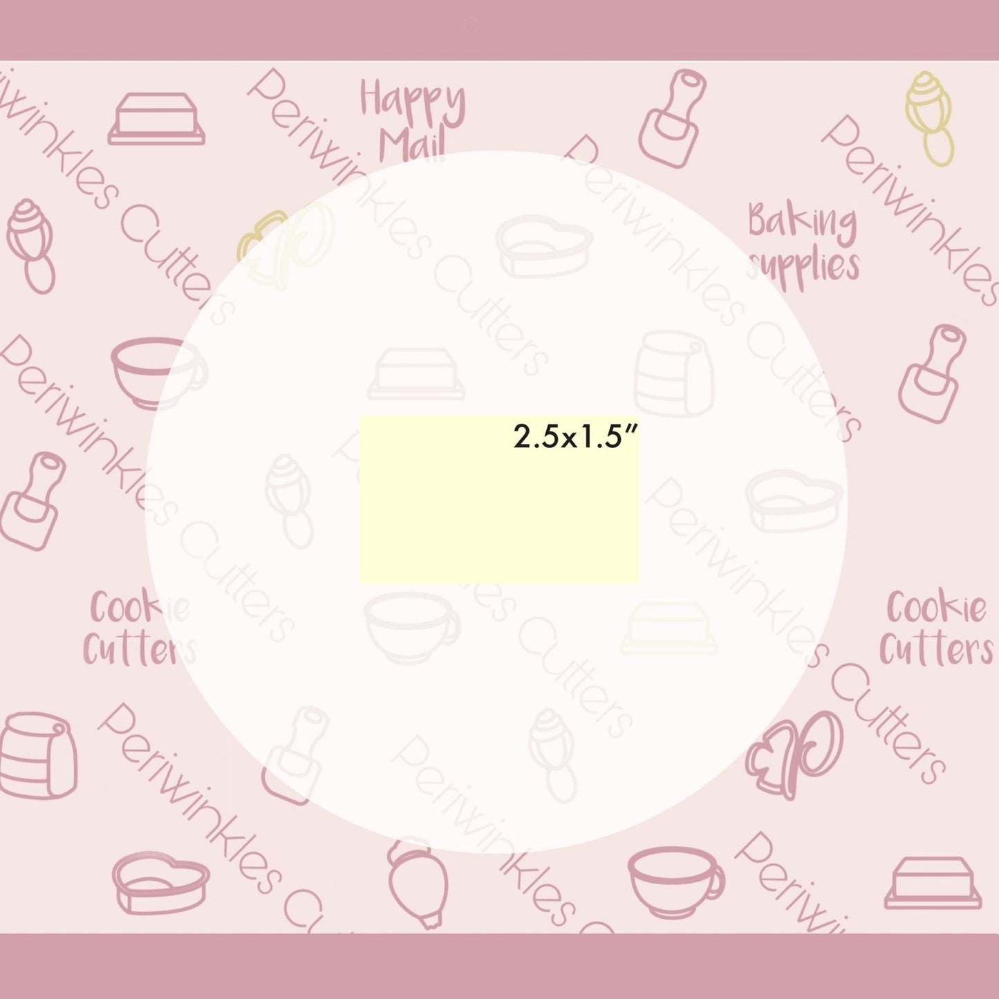 Rectangle Cookie Cutter - Periwinkles Cutters Cookie Cutter