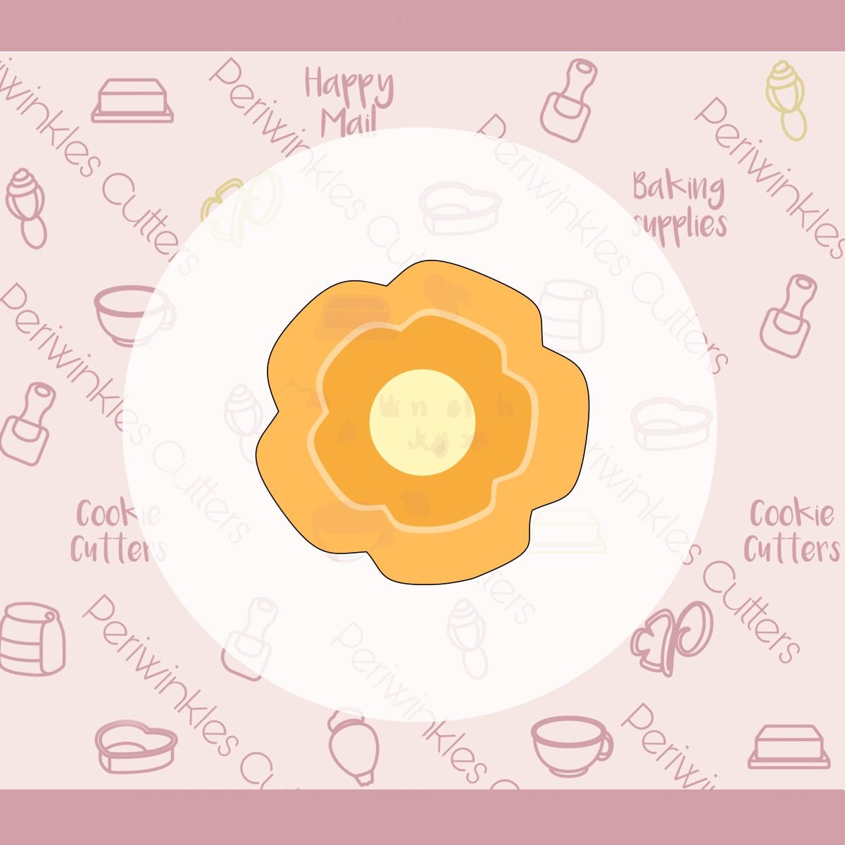 Square Marigold Cookie Cutter - Periwinkles Cutters Cookie Cutter