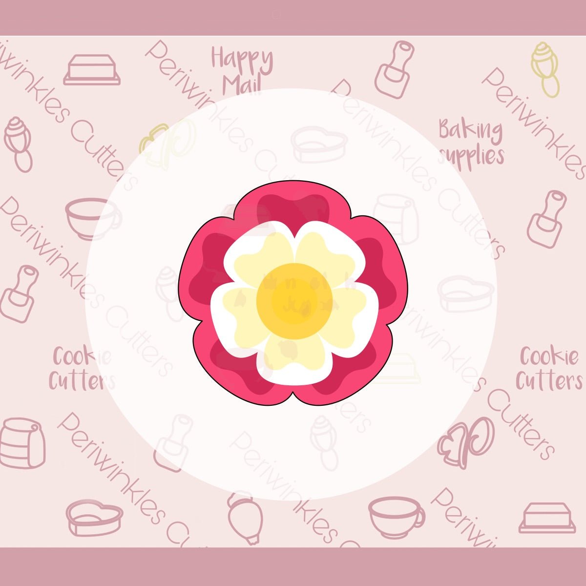 Square Poppy Cookie Cutter - Periwinkles Cutters Cookie Cutter