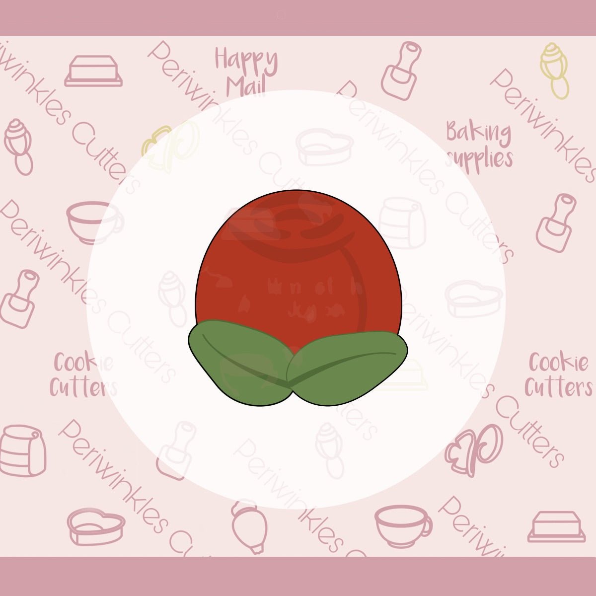 Square Rose Cookie Cutter - Periwinkles Cutters Cookie Cutter