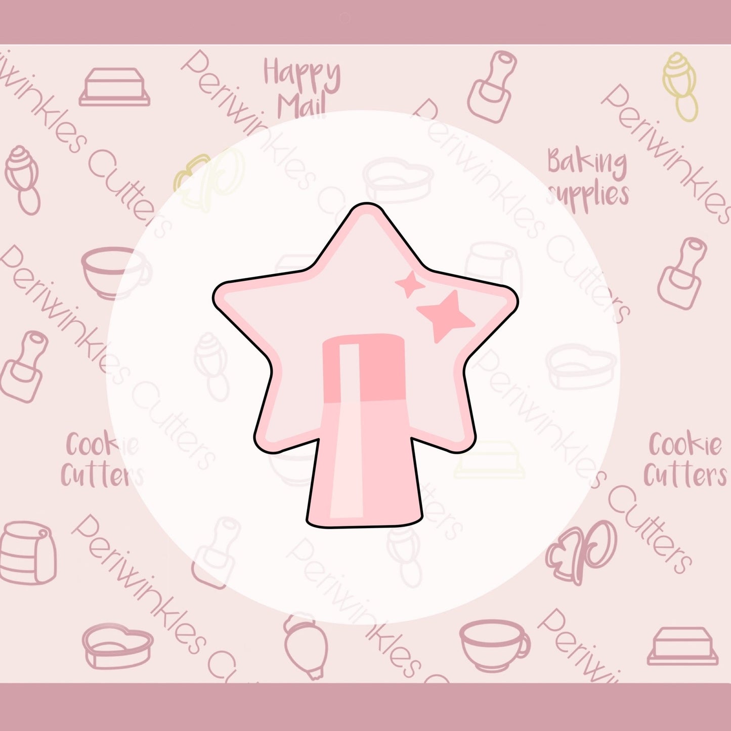 Wicked Magic Wand Cookie Cutter - Periwinkles Cutters Cookie Cutter