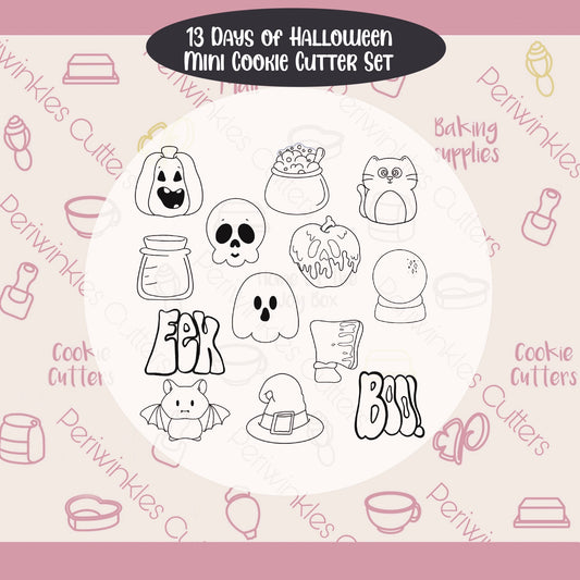 13 Days of Halloween Mini Cookie Cutter Set - Periwinkles Cutters