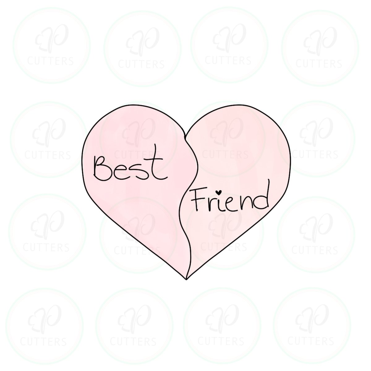 2 Piece Heart Cookie Cutter - Periwinkles Cutters