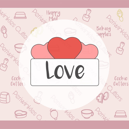 3 Hearts or Eggs Banner Cookie Cutter - Periwinkles Cutters