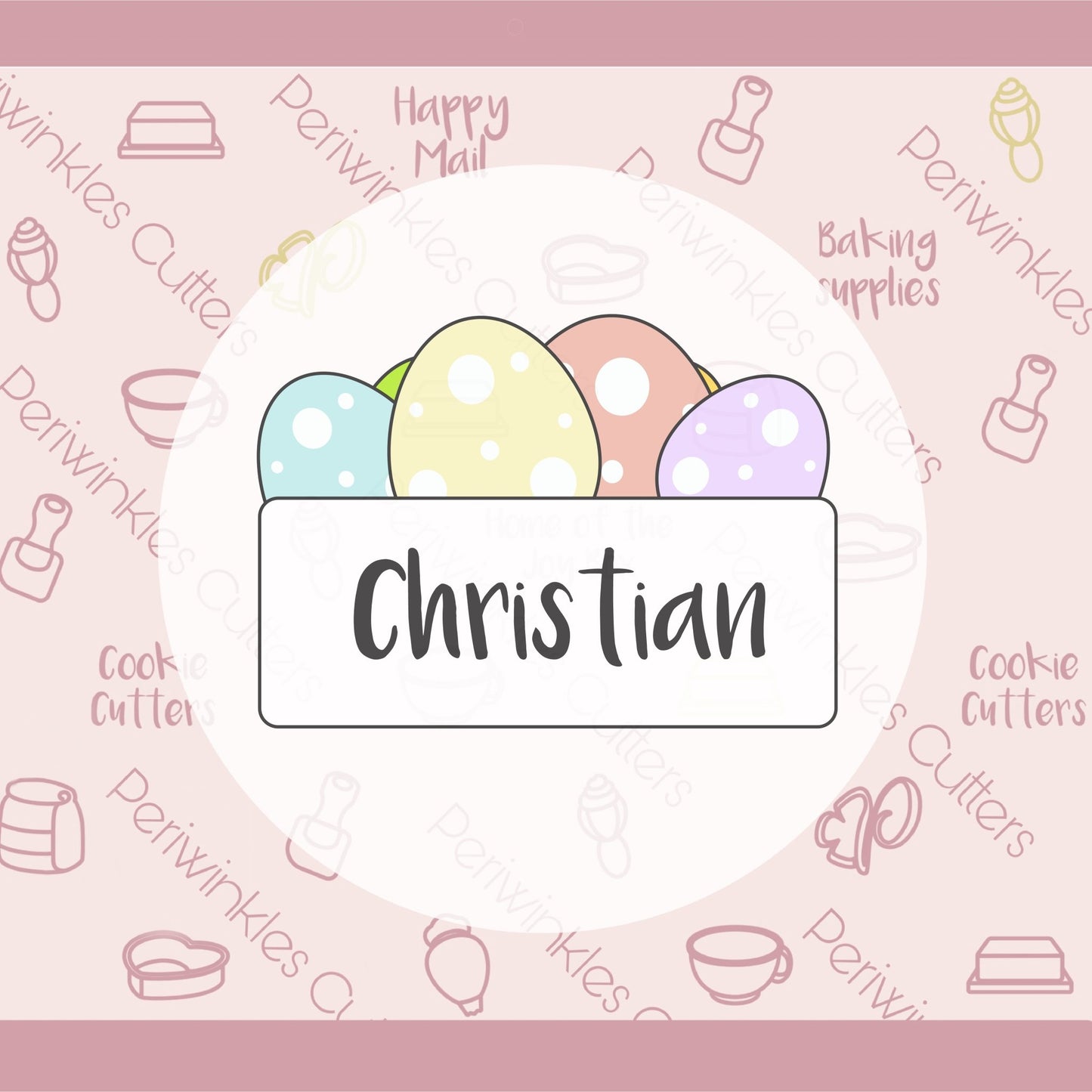 3 Hearts or Eggs Banner Cookie Cutter - Periwinkles Cutters