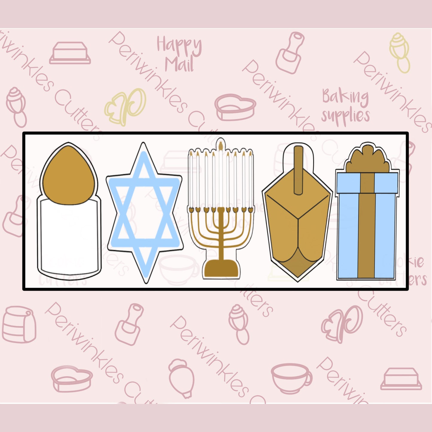 Tallish Candle Cookie Cutter - Periwinkles Cookie Cutters