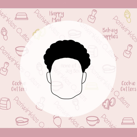 Afro Dad Silhouette Cookie Cutter - Periwinkles Cutters