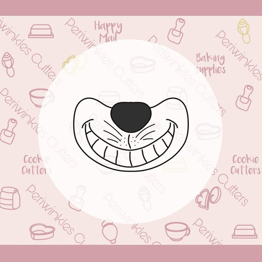 Alice Cat Smile Cookie Cutter - Periwinkles Cutters