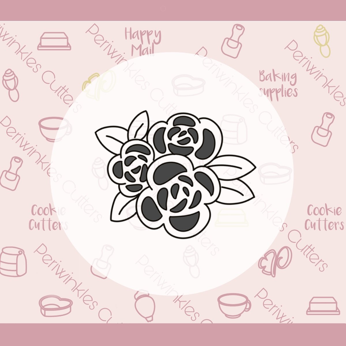 Alice Flowers Cookie Cutter - Periwinkles Cutters