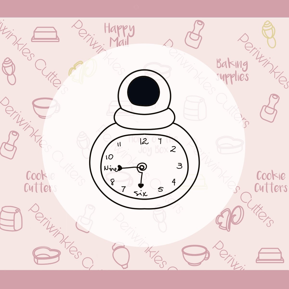 Alice Pocket Watch Cookie Cutter - Periwinkles Cutters