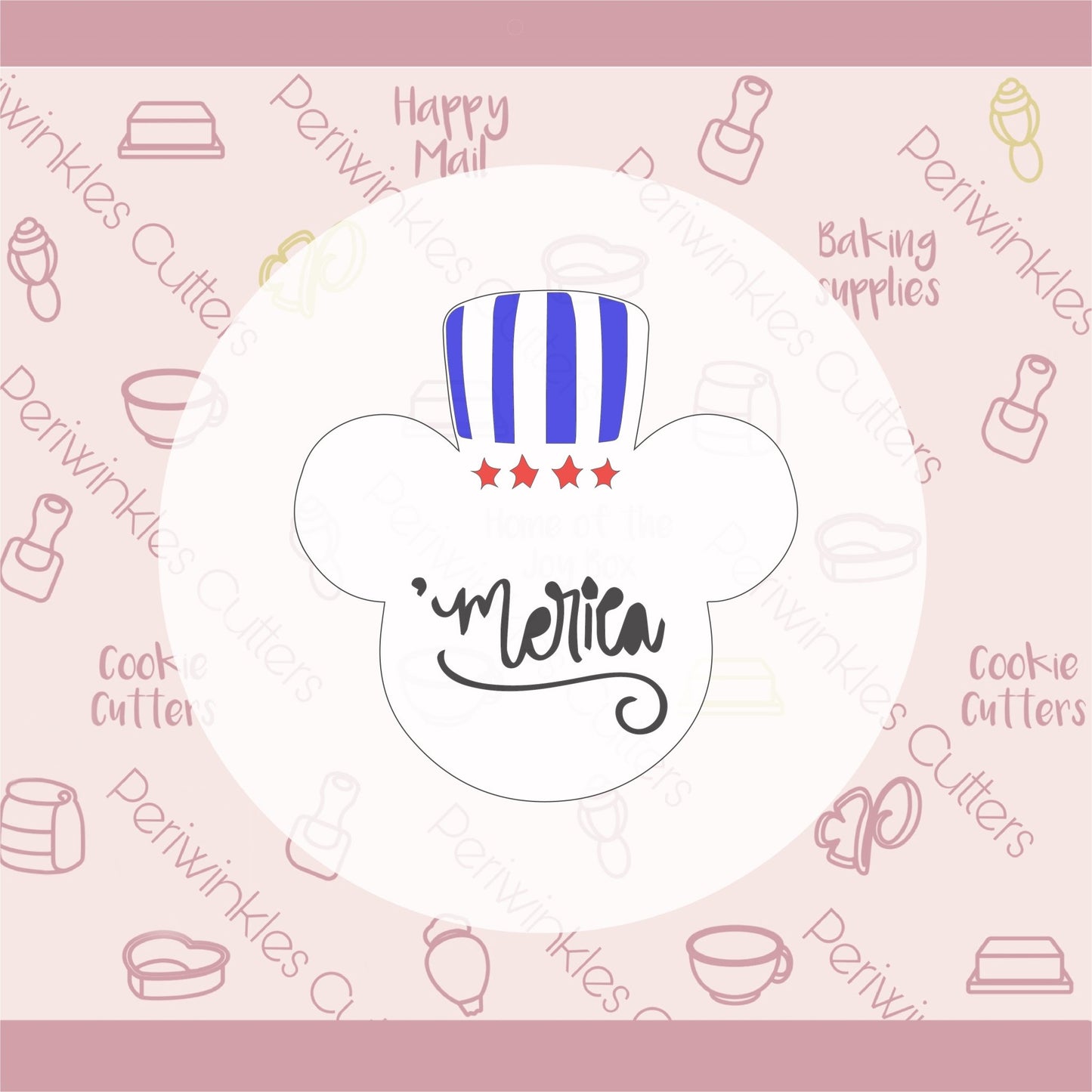 American Mouse Cookie Cutter - Periwinkles Cutters