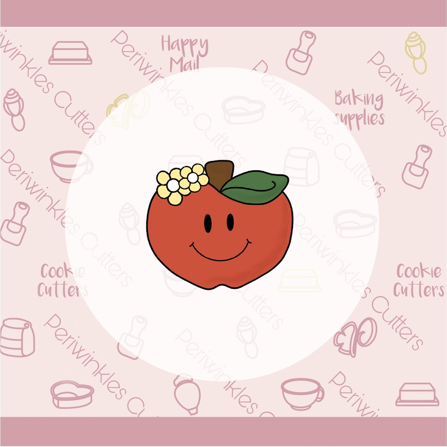 Apple Daisy Cookie Cutter - Periwinkles Cutters