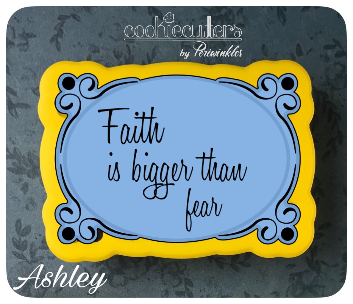 Ashley Plaque Cookie Cutter - Periwinkles Cutters