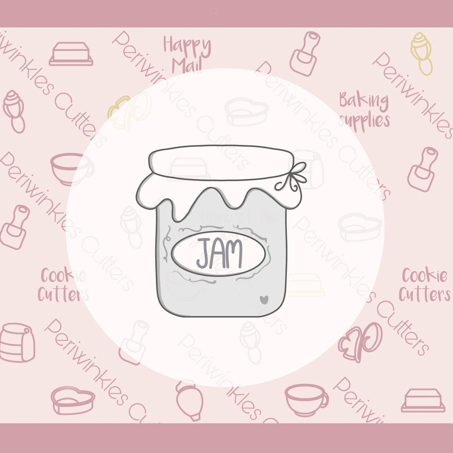 Autumn Jam Jar Cookie Cutter - Periwinkles Cutters