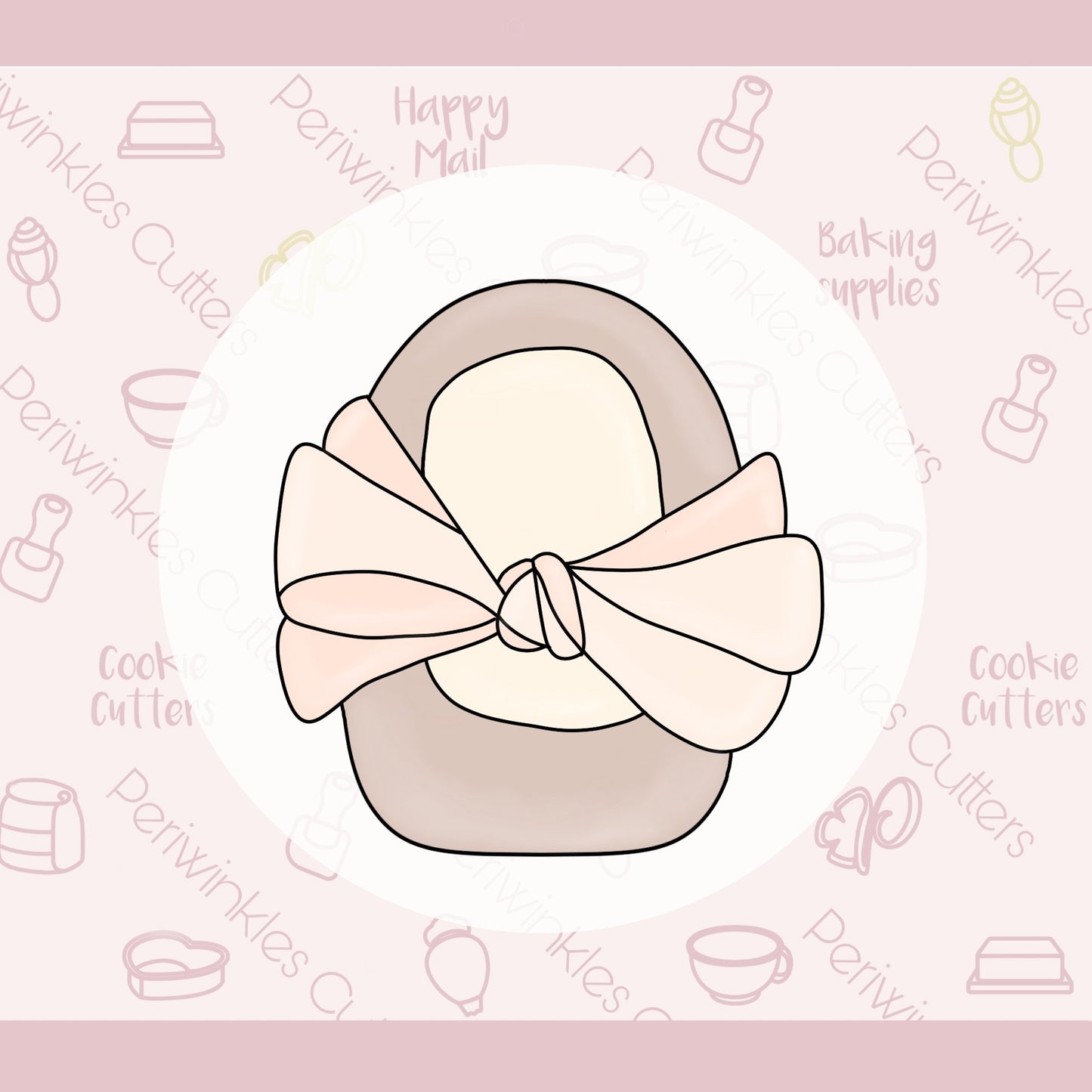 Baby Ballerina Shoe Cookie Cutter - Periwinkles Cutters