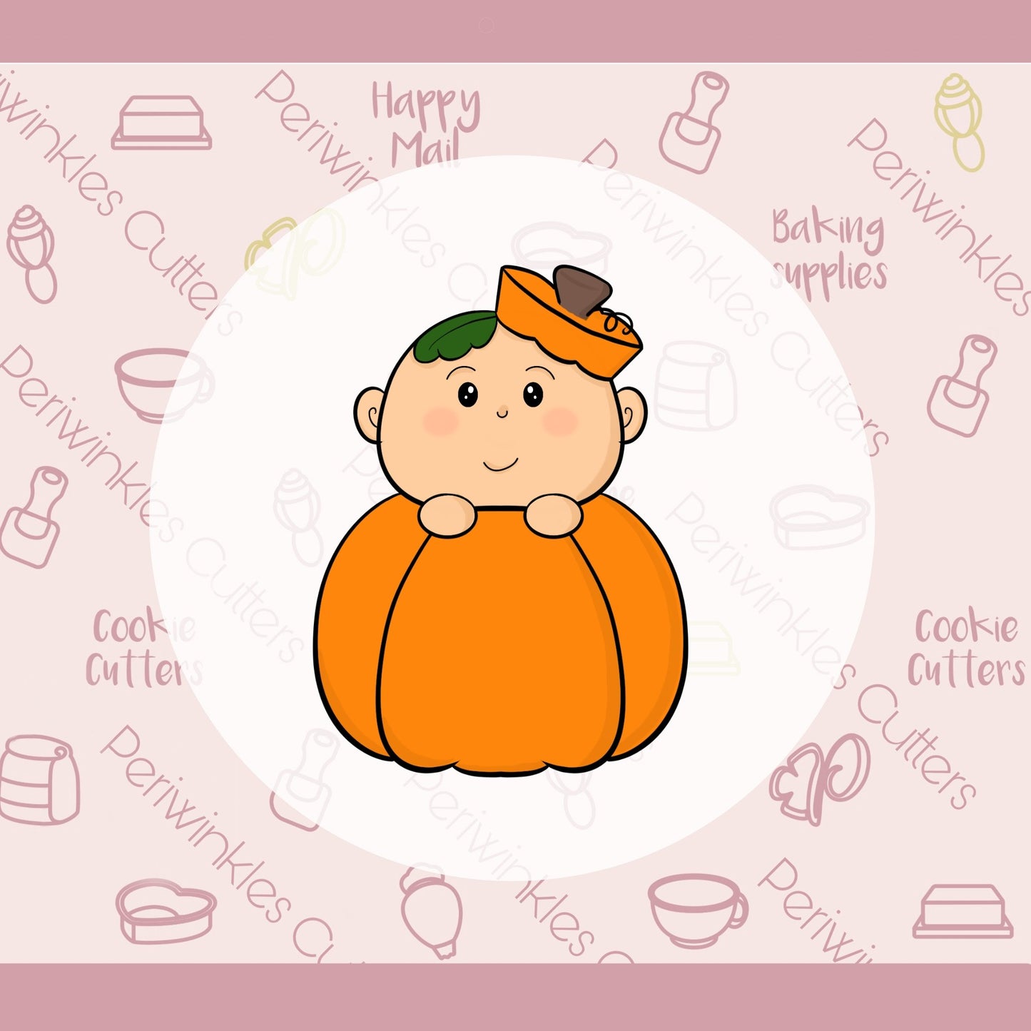 Baby in a Pumpkin Cookie Cutter - Periwinkles Cutters