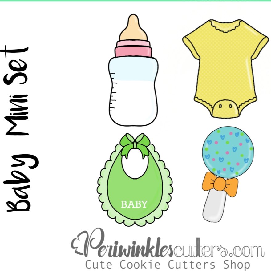 Baby Mini Set of 4 Cookie Cutter - Periwinkles Cutters