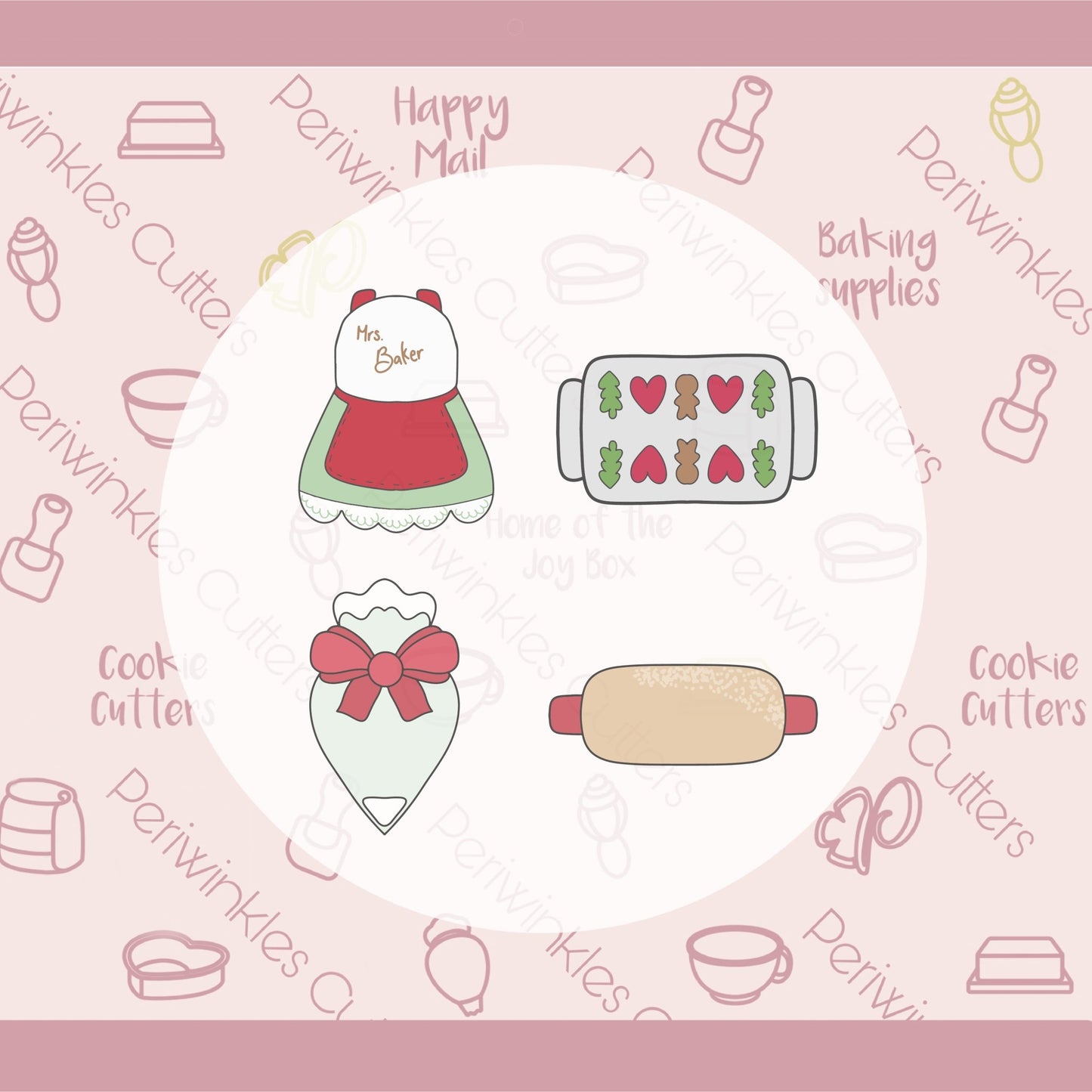 Baking Mini Set of 4 Cookie Cutter - Periwinkles Cutters