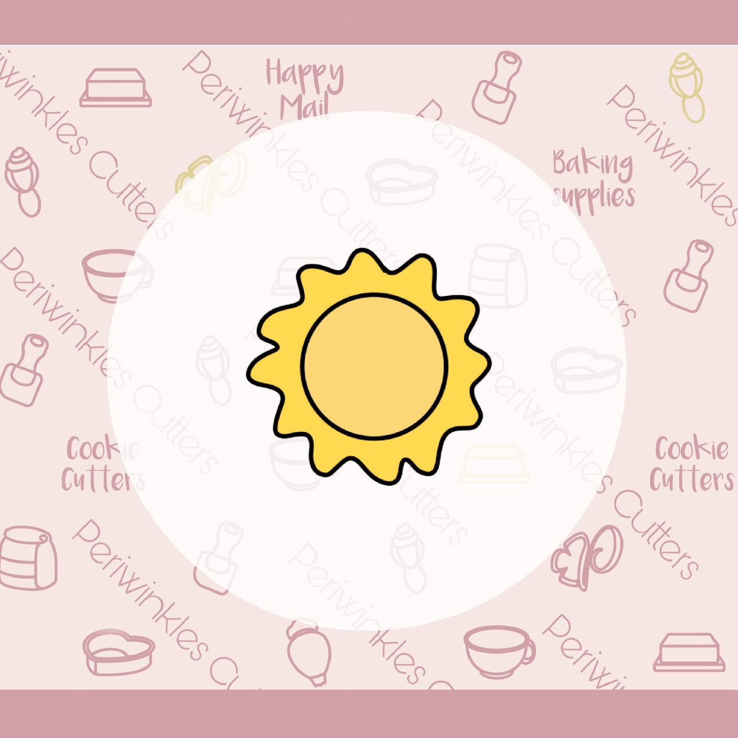 Beach Sun Cookie Cutter - Periwinkles Cutters