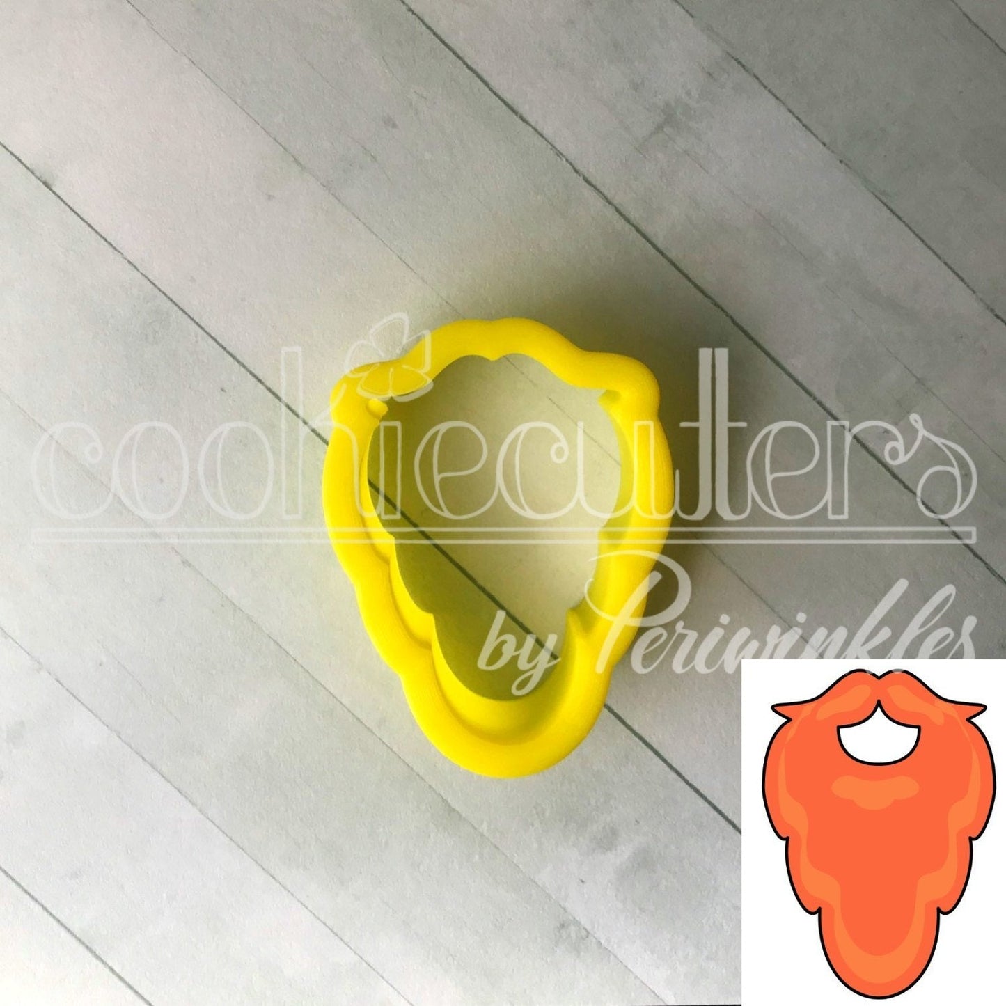 Beard Cookie Cutter - Periwinkles Cutters