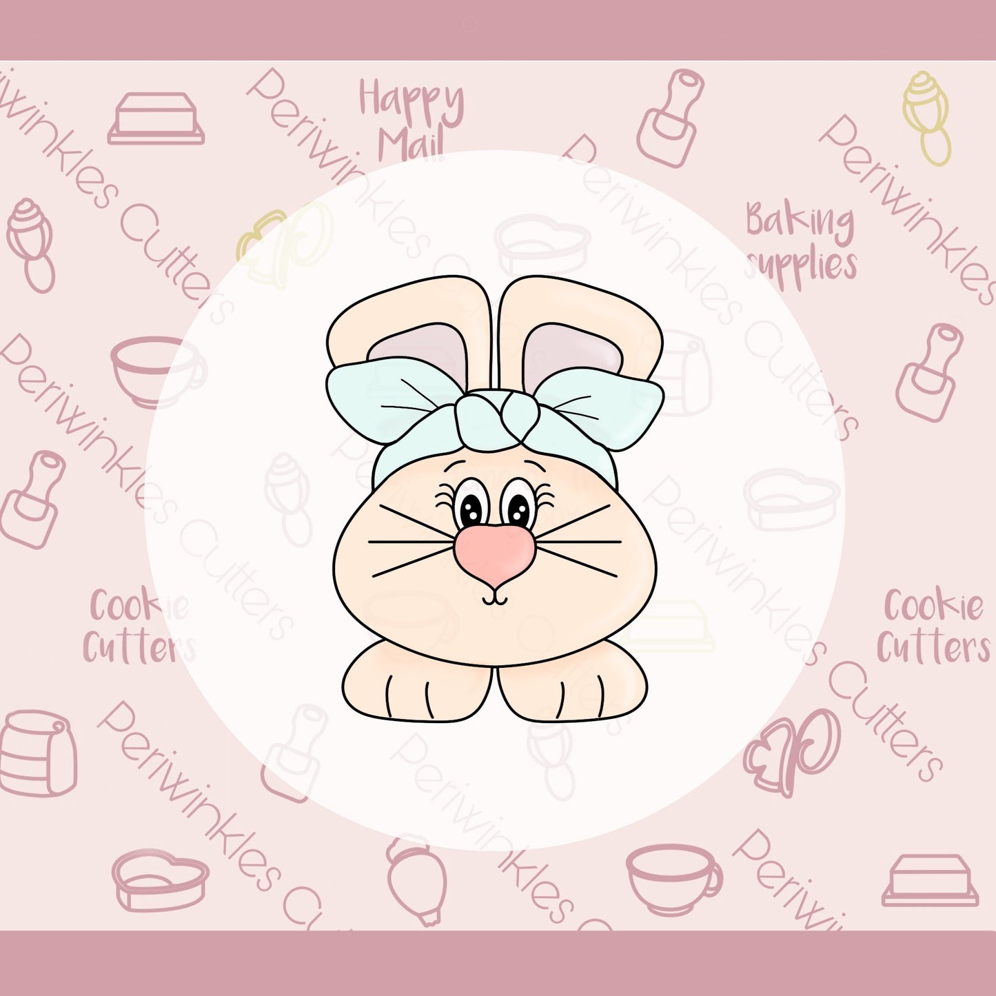 Big Ears Bunnies Set 3 Cookie Cutter - Periwinkles Cutters