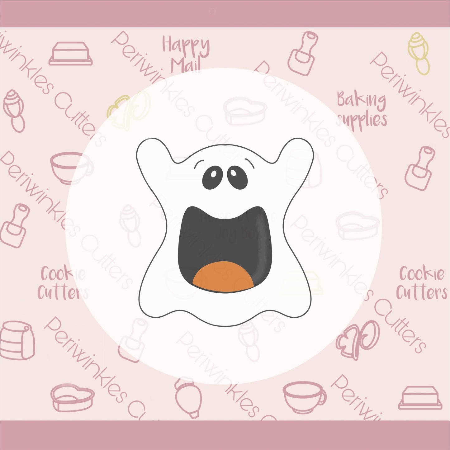 Big Mouth Ghost Cookie Cutter - Periwinkles Cutters