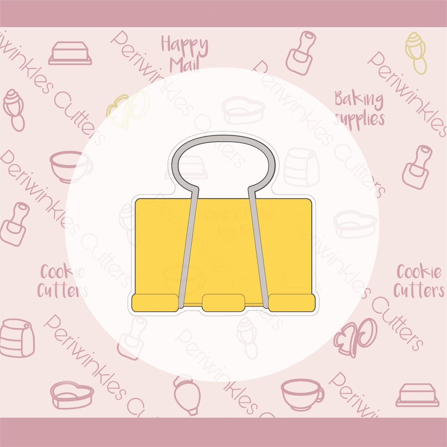 Binder Clip Cookie Cutter - Periwinkles Cutters