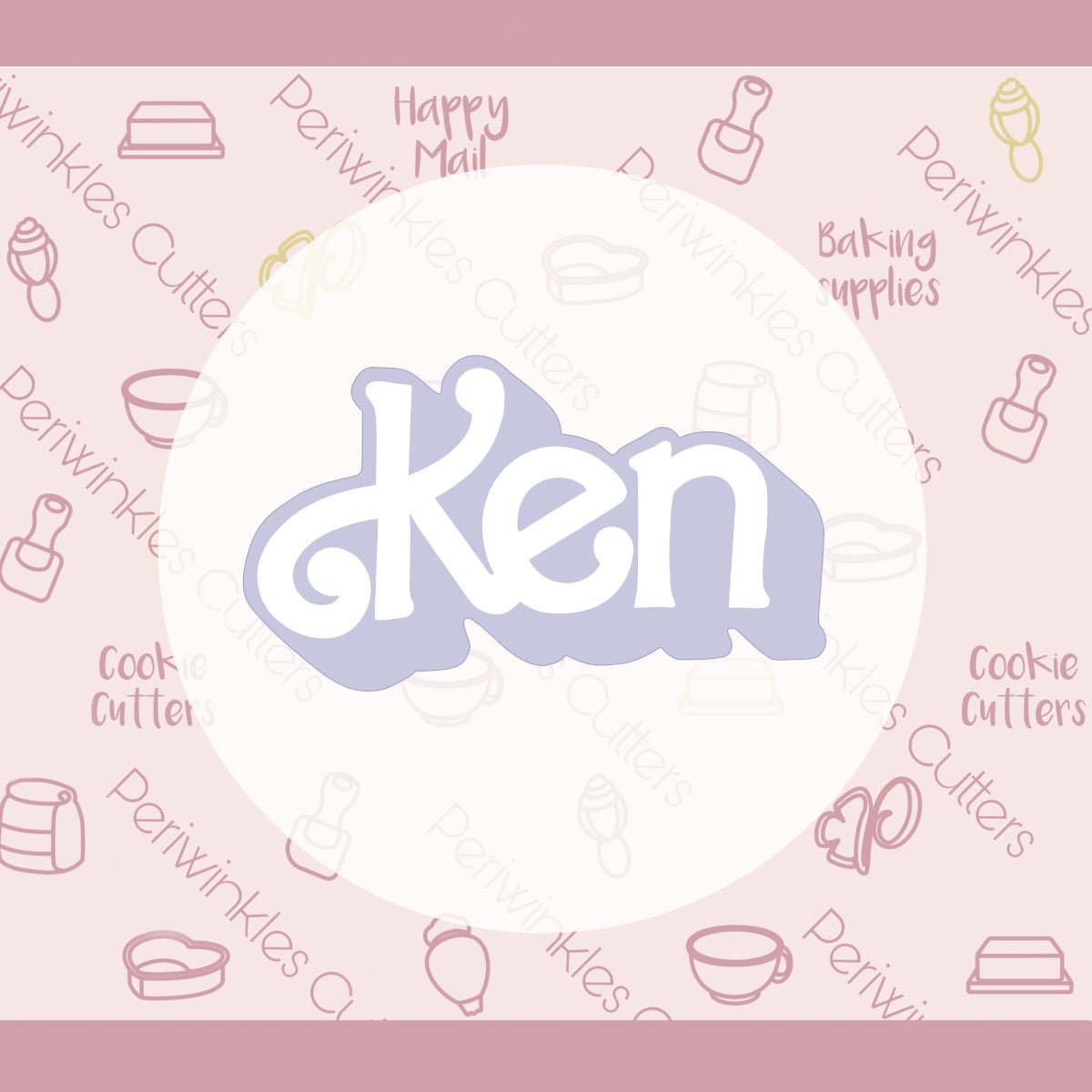 Blue K Outline Cookie Cutter - Periwinkles Cutters Cookie Cutter