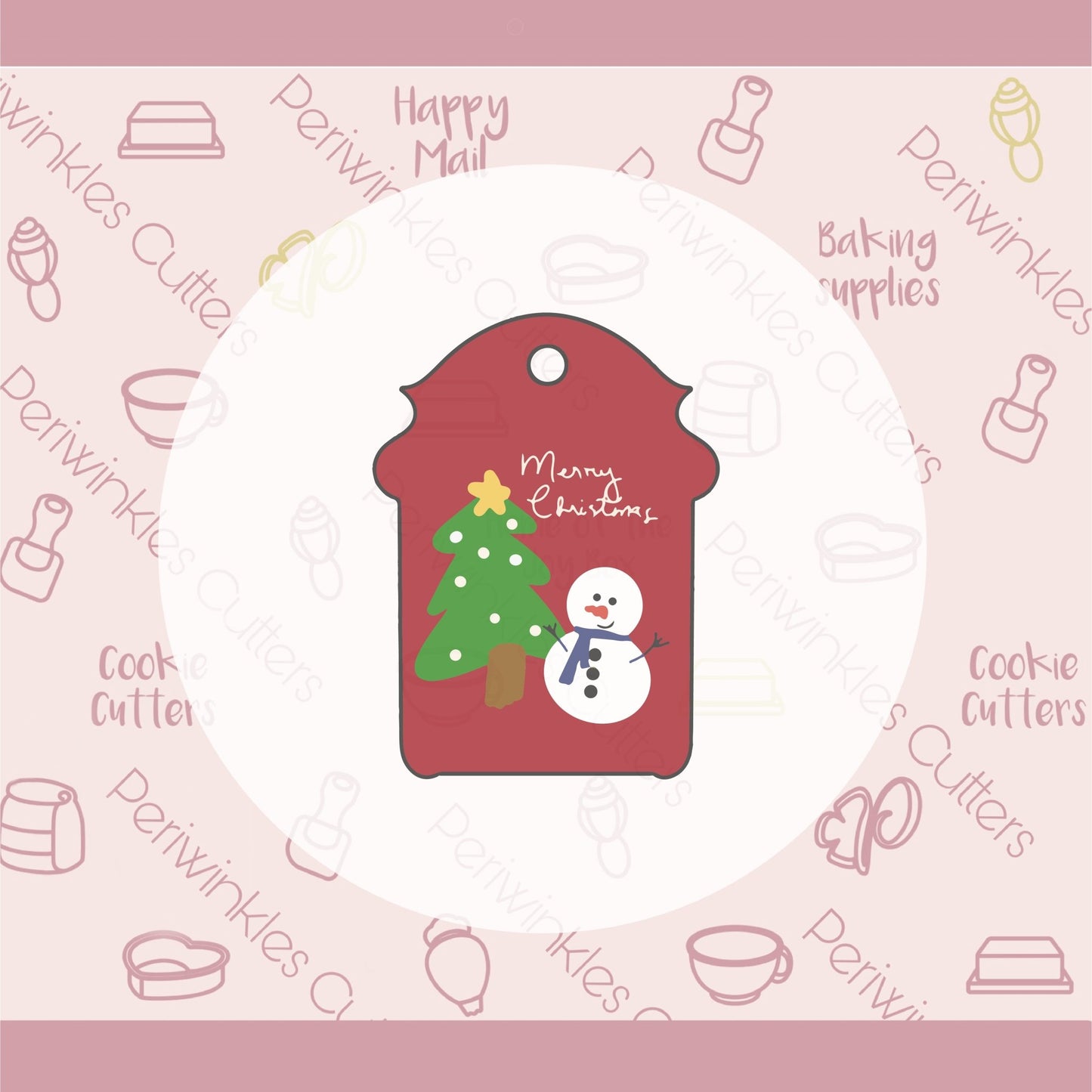 Bocuki Christmas Tags Cookie Cutter - Periwinkles Cutters