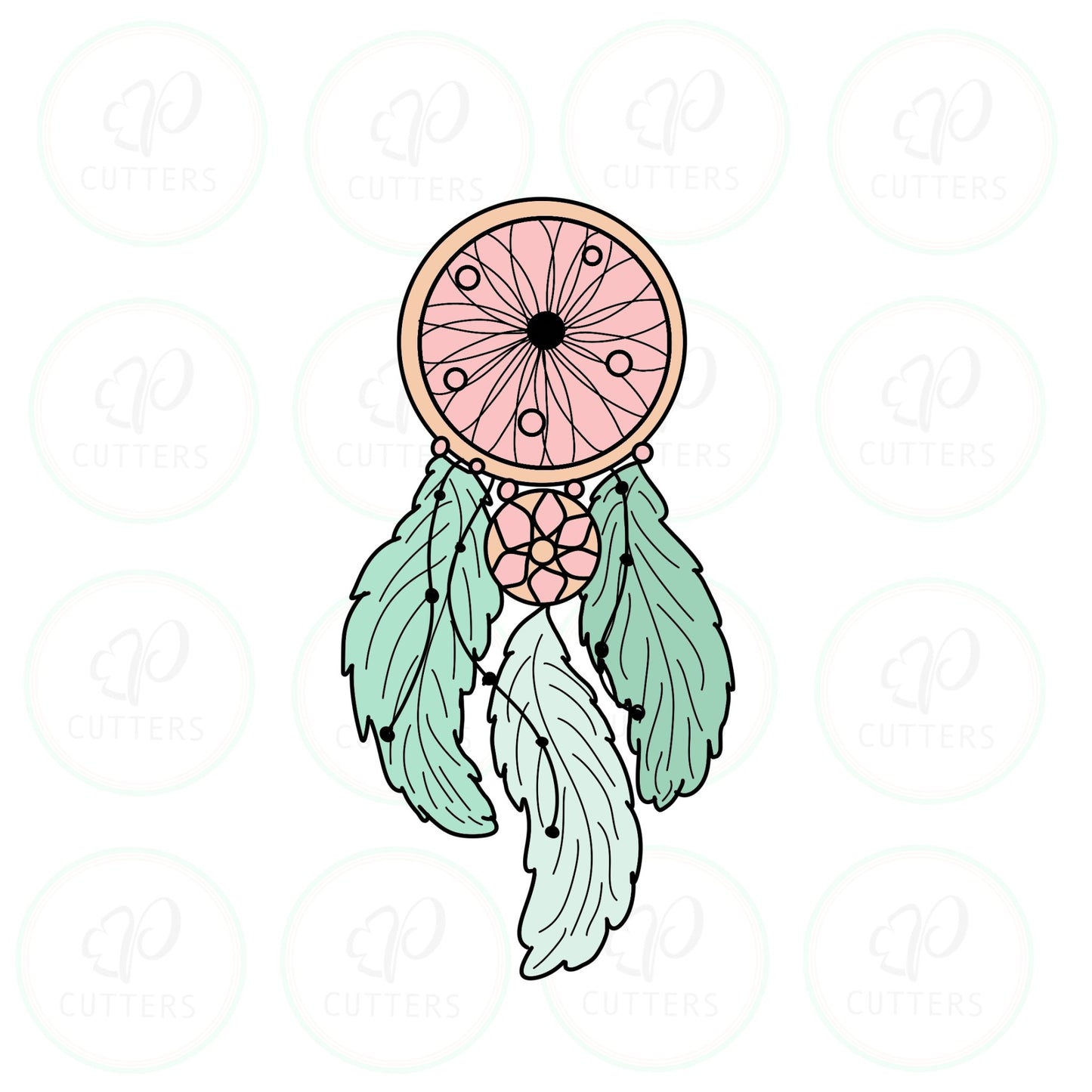 Boho Dreamcatcher Cookie Cutter - Periwinkles Cutters