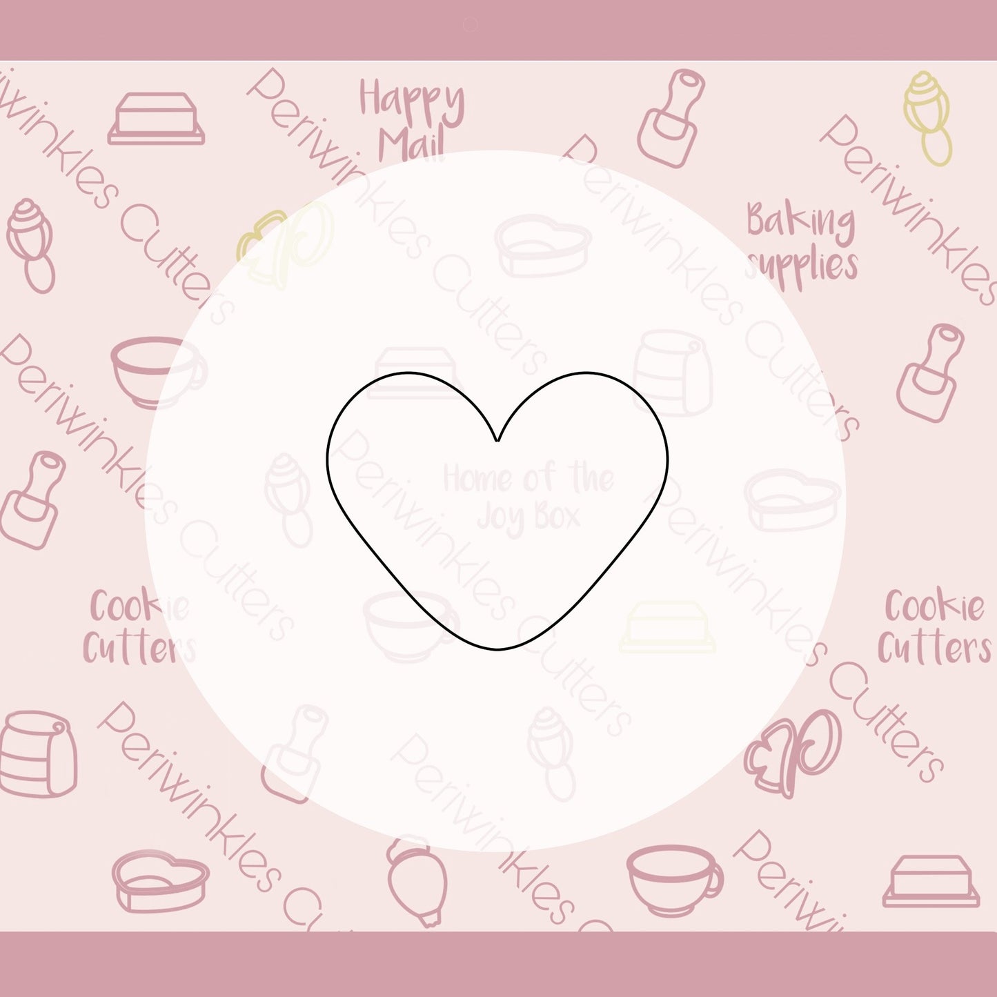 Bold Heart Cookie Cutter - Periwinkles Cutters