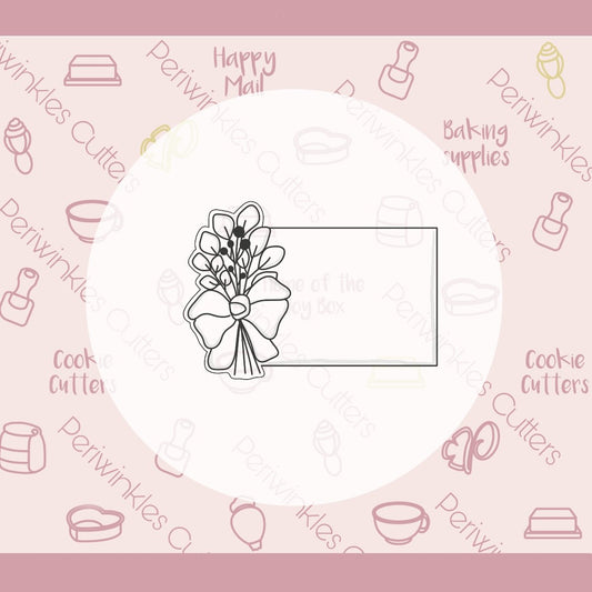 Botanical Place Card Cookie Cutter - Periwinkles Cutters