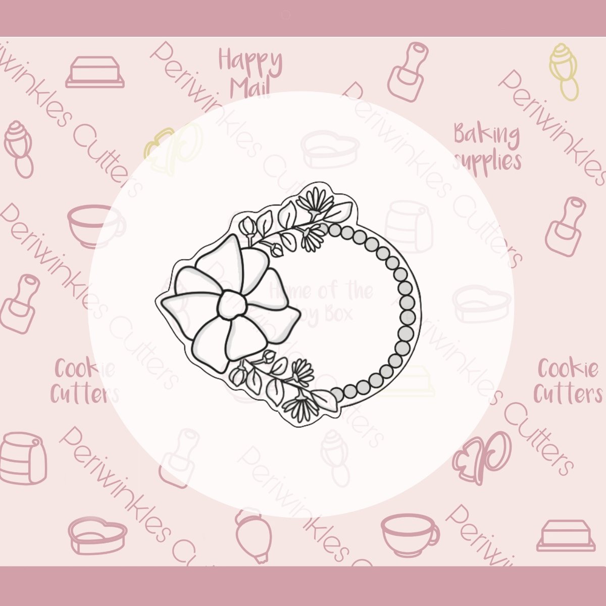 Botanical Wreath Cookie Cutter - Periwinkles Cutters