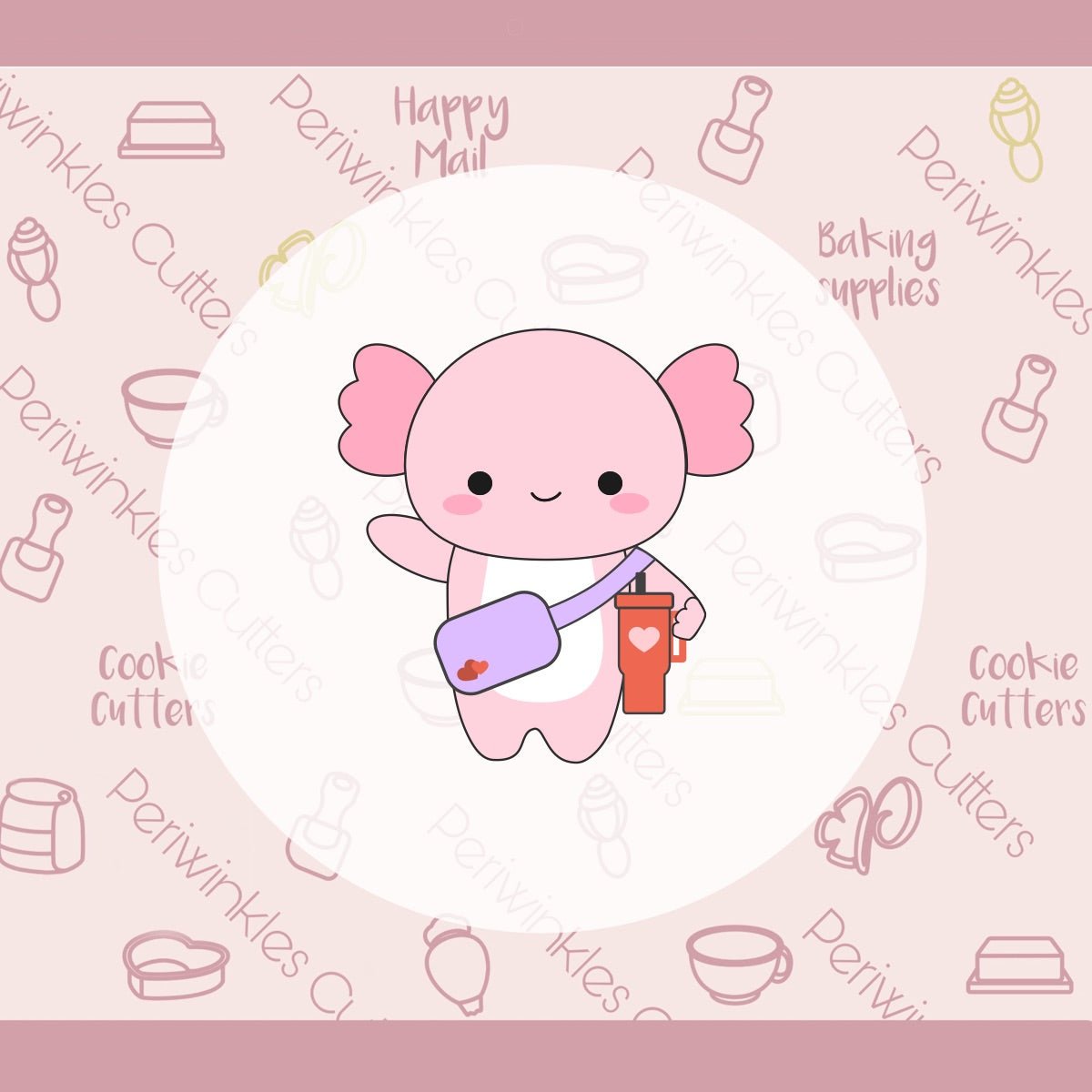 Bougie Axolotl Cookie Cutter - Periwinkles Cutters Cookie Cutter