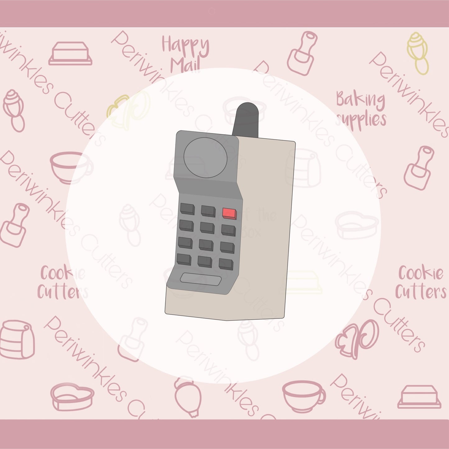 Brick Phone Cookie Cutter - Periwinkles Cutters