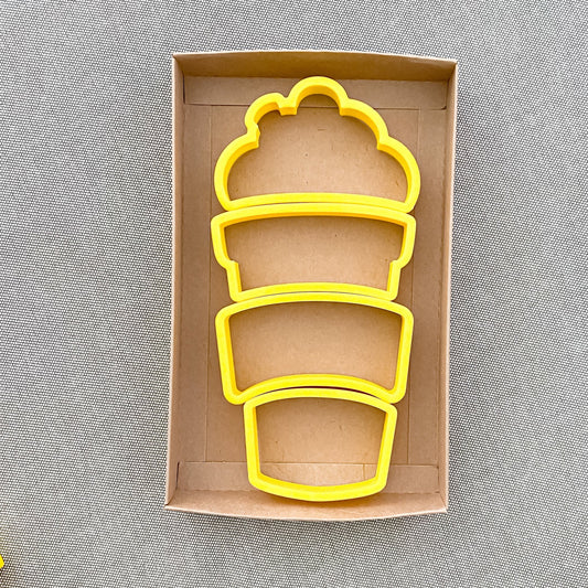 Build a Latte Coffee Cup Set of 4 Cookie Cutter - Periwinkles Cutters