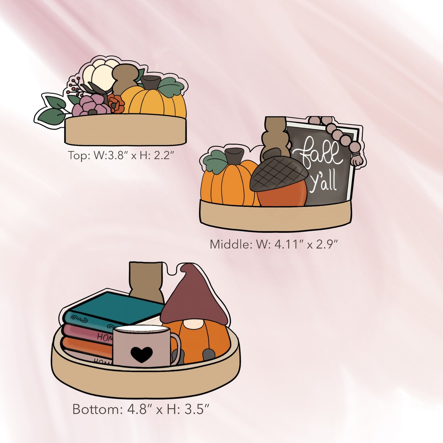 Build a Tiered Stand 3 Pieces Set Cookie Cutter - Periwinkles Cutters