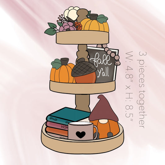 Build a Tiered Stand 3 Pieces Set Cookie Cutter - Periwinkles Cutters