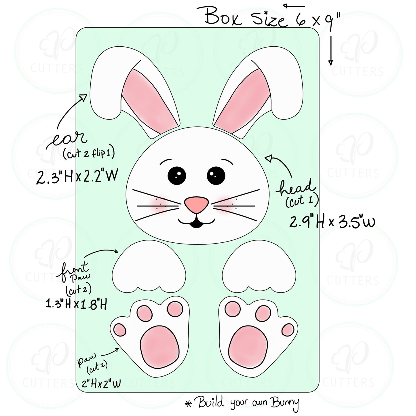 Build your Own Bunny Cookie Cutter Platter Set - Periwinkles Cutters