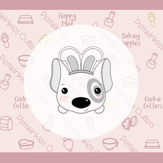 Bunny Bullseye Dog Set of 2 Cookie Cutter - Periwinkles Cutters