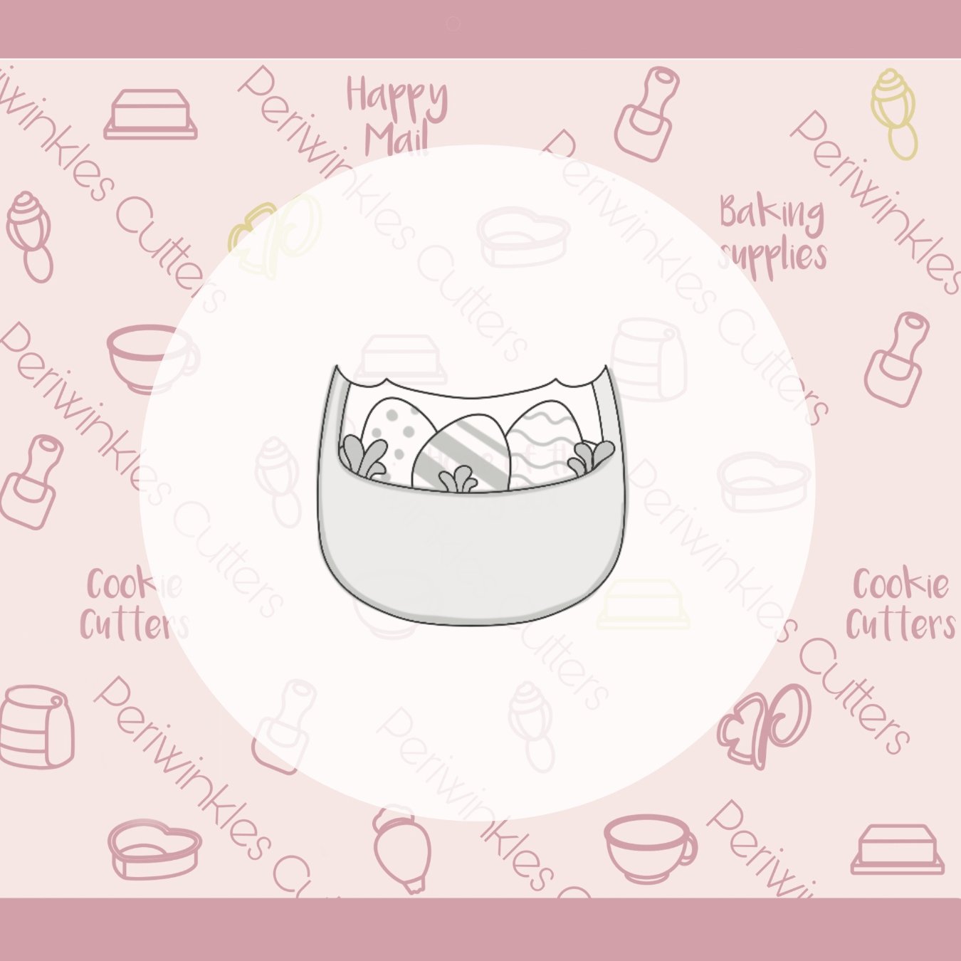 Bunny Bullseye Dog Set of 2 Cookie Cutter - Periwinkles Cutters