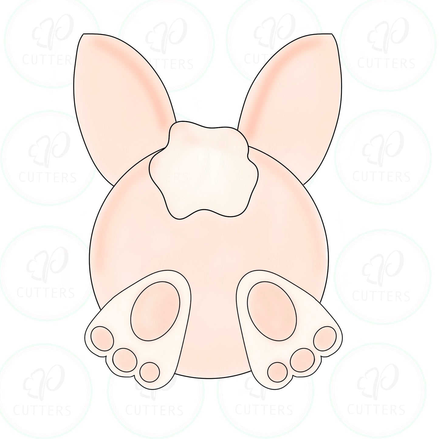 Bunny Butt Cookie Cutter - Periwinkles Cutters