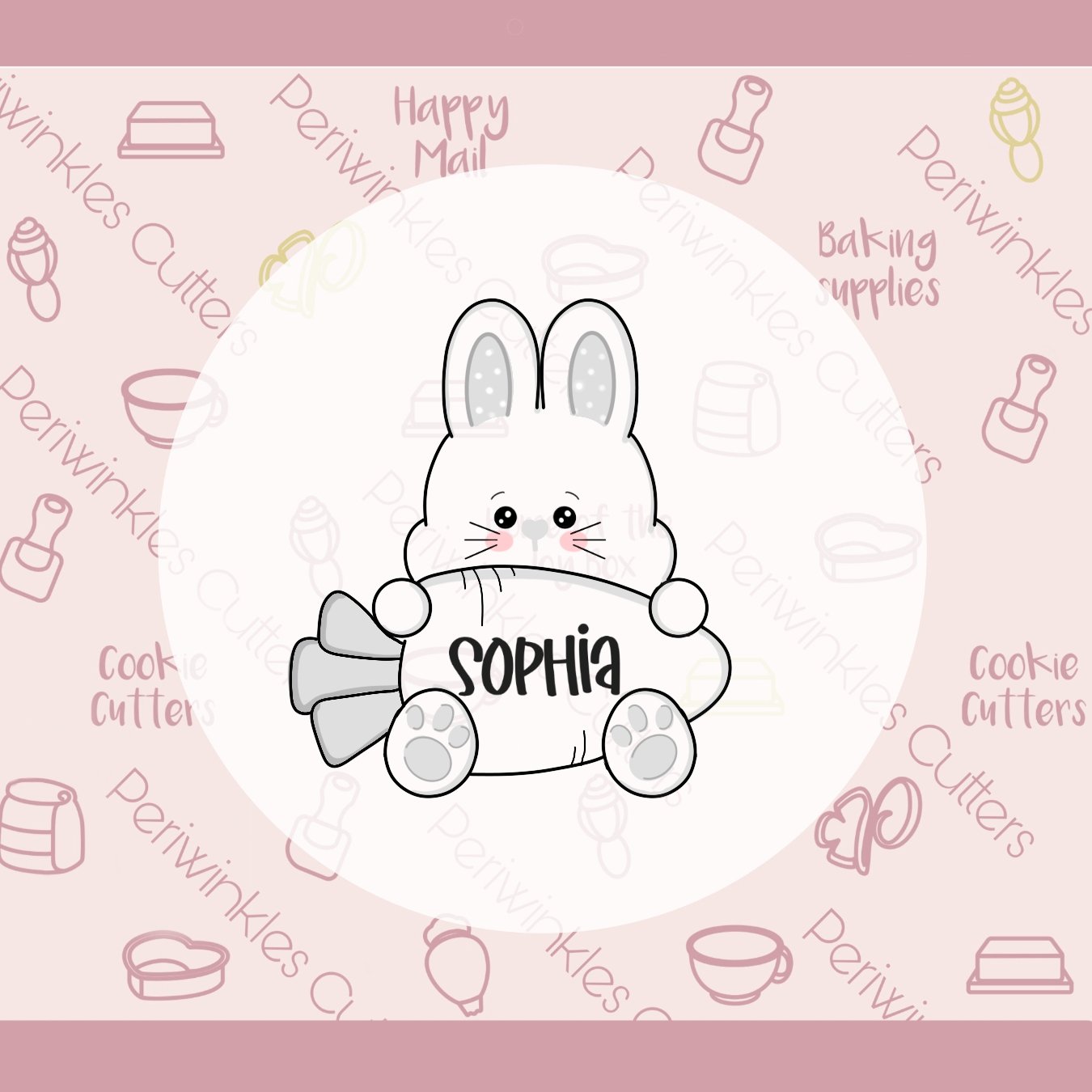 Bunny Carrot 2023 Cookie Cutter - Periwinkles Cutters